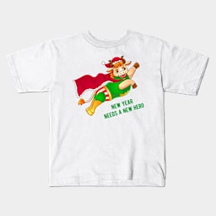 New year needs a new hero Kids T-Shirt